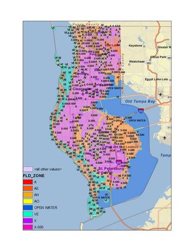 Map shows flood chances.