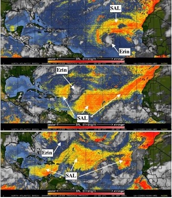 Hurricane Erin (2001) in the Saharan Air Layer (SAL).