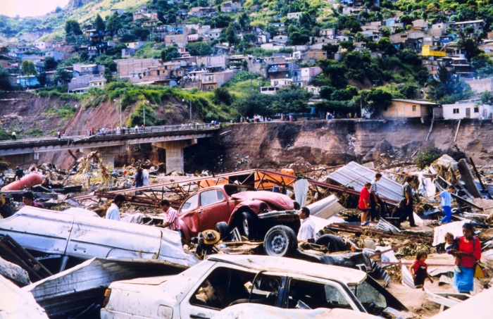 Image of damage caused by Hurricane Mitch