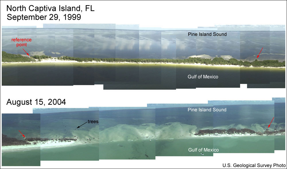 Image of damage to North Captiva Island from Hurricane Charley.